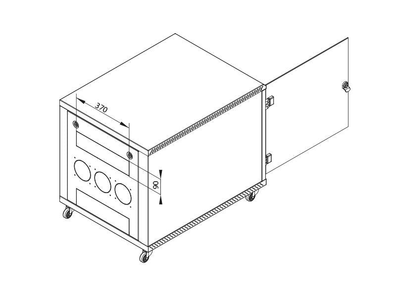 TRITON RACK PODEA 19" 12U 600X1000 GRI