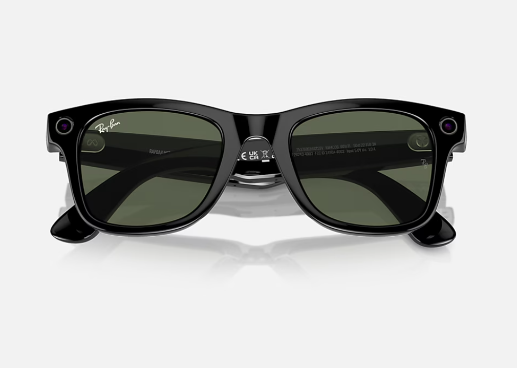 Ray-Ban RayBan Meta Wayfarer S ShinyBk/G15 Green