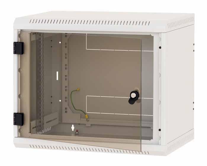 Triton Rack Perete 1-SECTION 12/600 Negr (Rack de perete Triton sectiune simpla 12U 600MM adancime usa sticla panouri...)