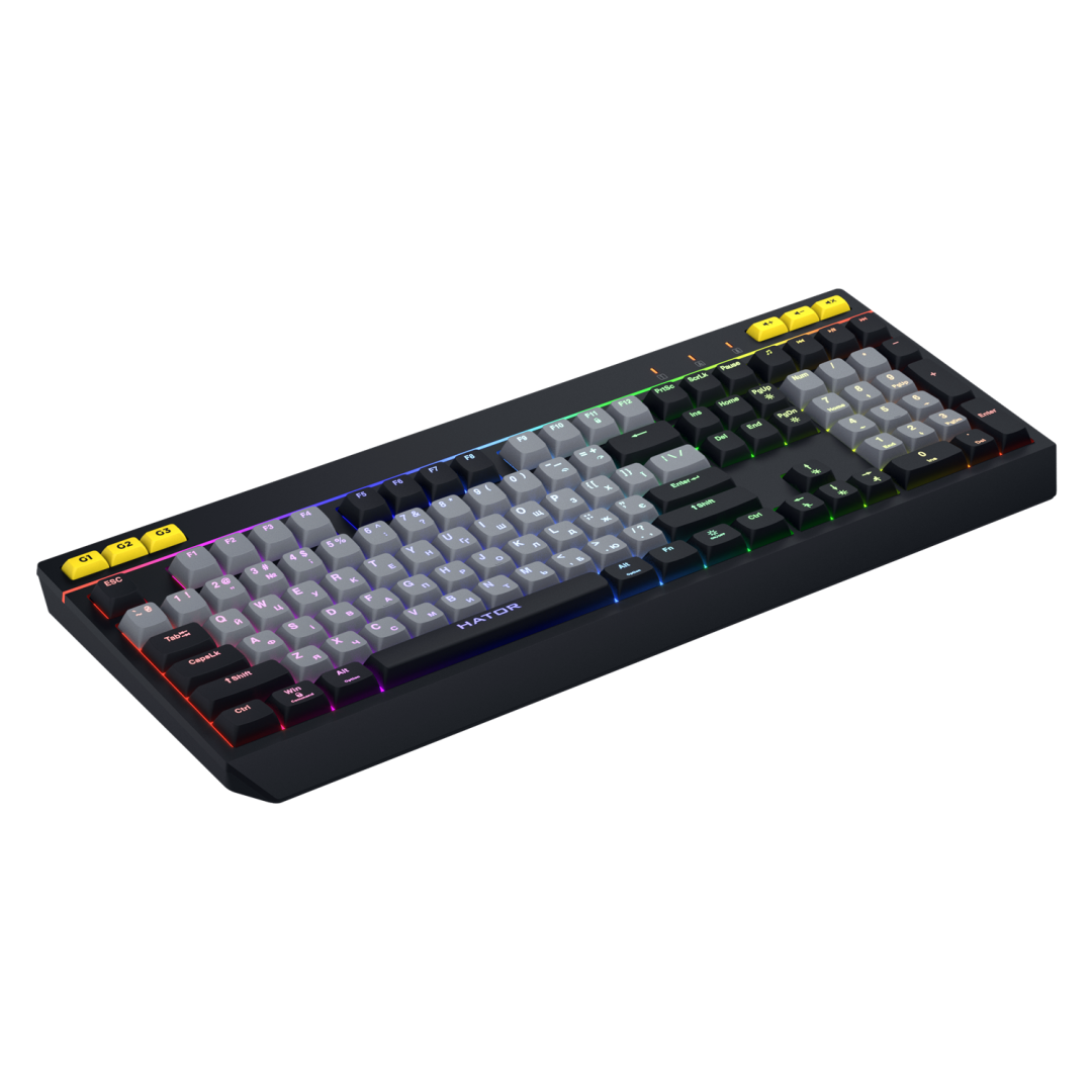 Tastatura membrana Hator Icefall alb-ng