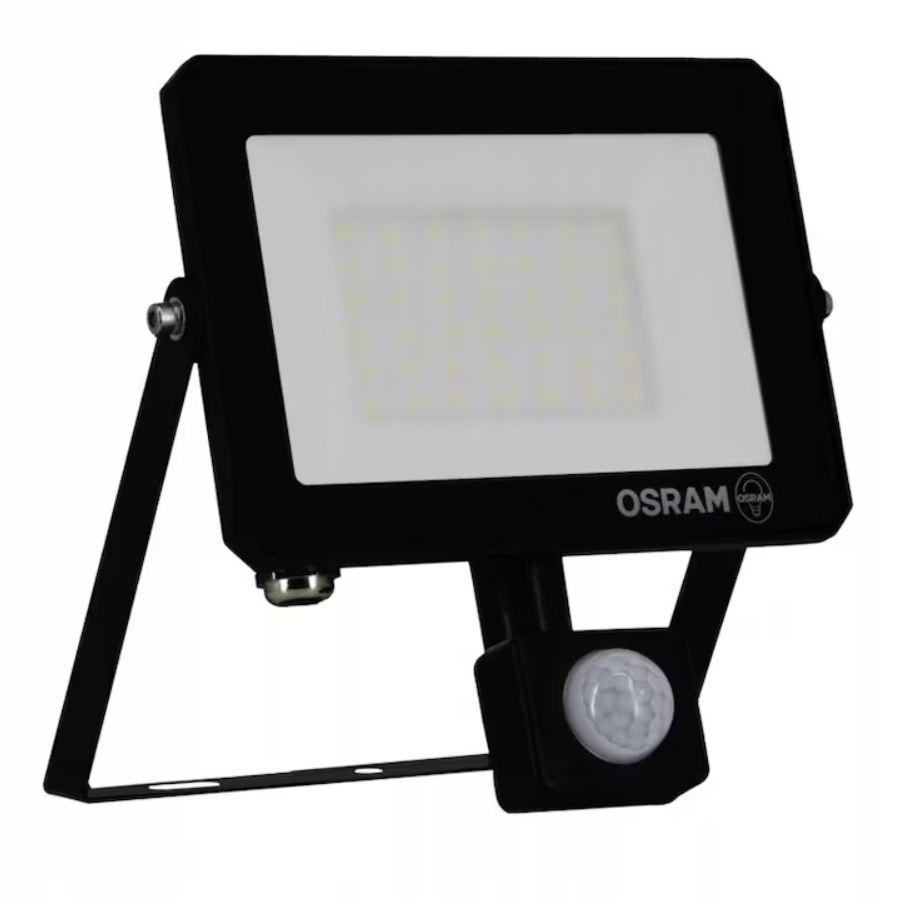 Proiector LED cu senzor de miscare si lumina Osram LUX, 30W, 220-240V, 2700 lm, lumina neutra (4000K), IP65, Negru