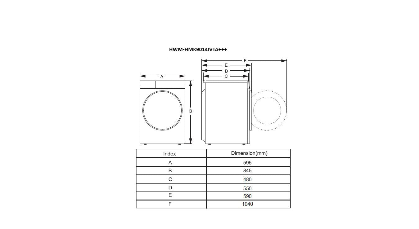 Masina de Spalat Heinner HWM-HMK9014IVTA (Masina de spalat rufe Heinner HWM-HMK9014IVTA+++)