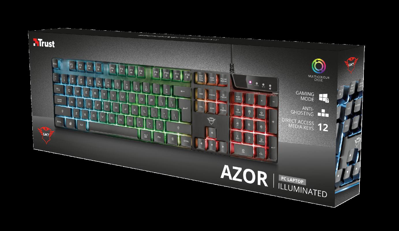 Tastatura Trust GXT 835 Azor cu fir, ng