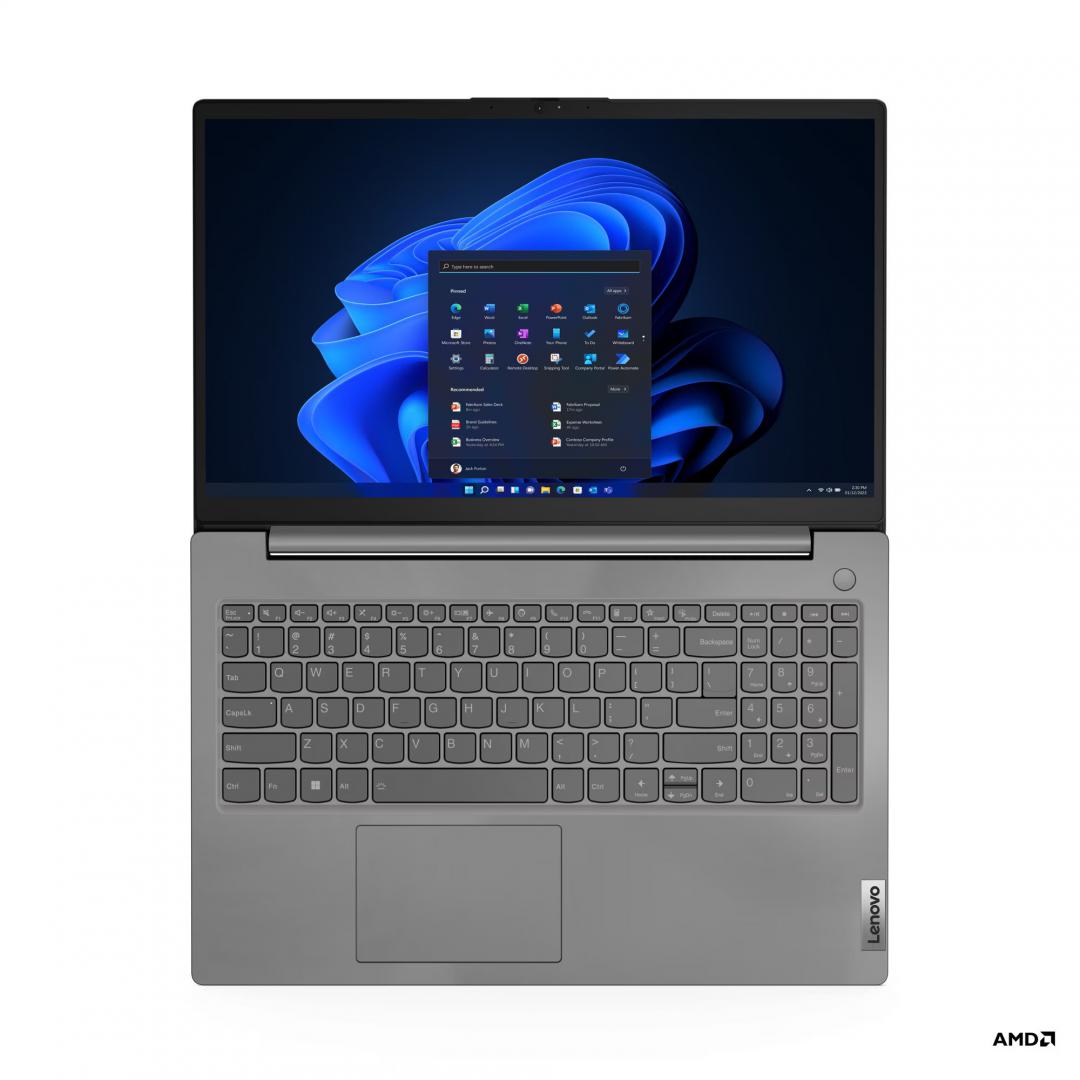 Laptop SMB Lenovo V15 G4 ABP, cu procesor AMD Ryzen 7 7730U, 15.6'' IPS, 16 GB DDR4, 512 GB SSD, AMD Radeon, Windows 11 Pro, 3 ani Garantie