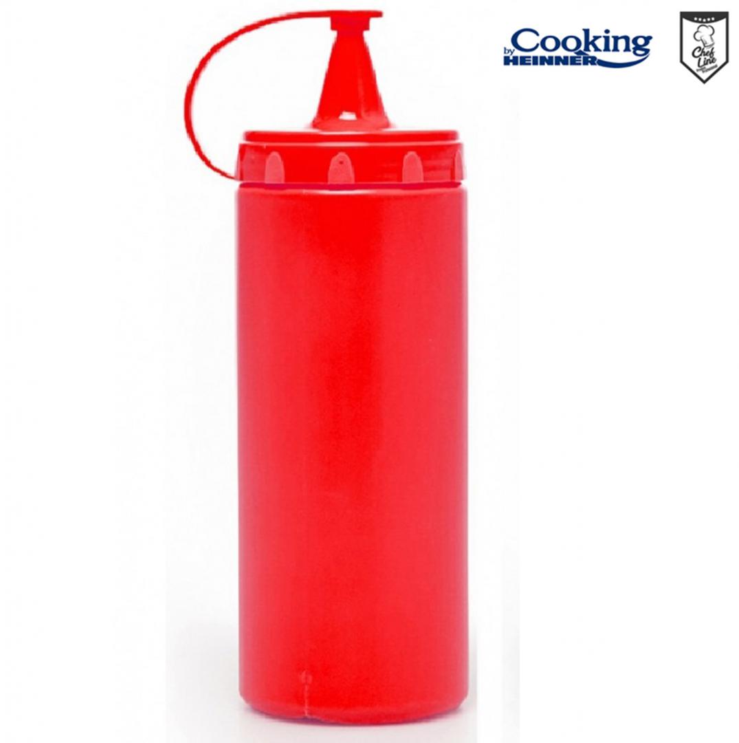 Sticla Dispenser Sosuri 1000 Ml, Rosu (sticla Dispenser pentru Sosuri 1000 Ml Rosu)