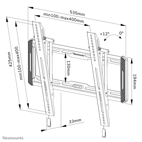 Neomounts Suport perete NM 32"-65" 60kg ng