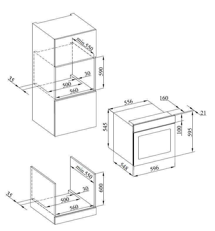 Resigilat - Cuptor Built in Heinner HBO-S568LDTGC-BK (cuptor Incorporabil Heinner HBO-S568LDTGC-BK)