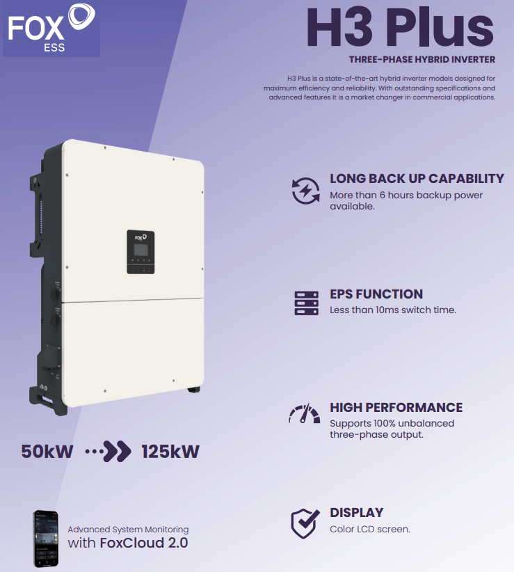 3P Og Inv Foxess H3 Plus 50.0 (FoxESS OnGrid Inverter 3-Phase H3 Plus 50.0)
