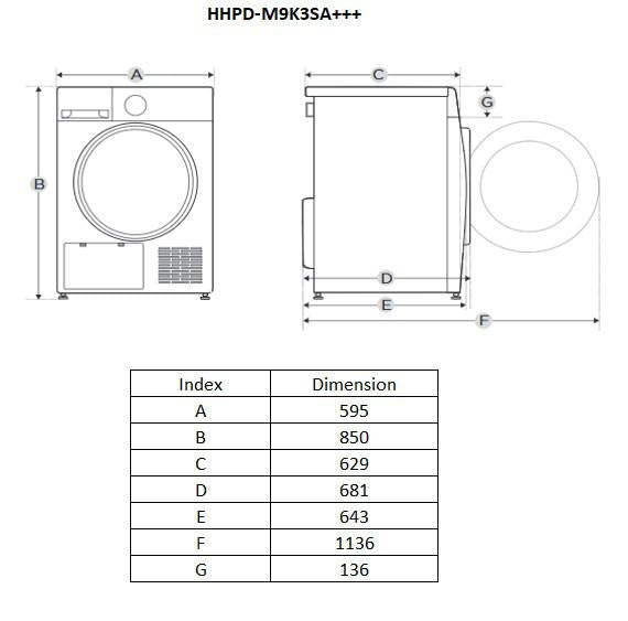 Uscator de Rufe Heinner HHPD-M9K3SA+++ (Uscator de rufe Heinner HHPD-M9K3SA+++)