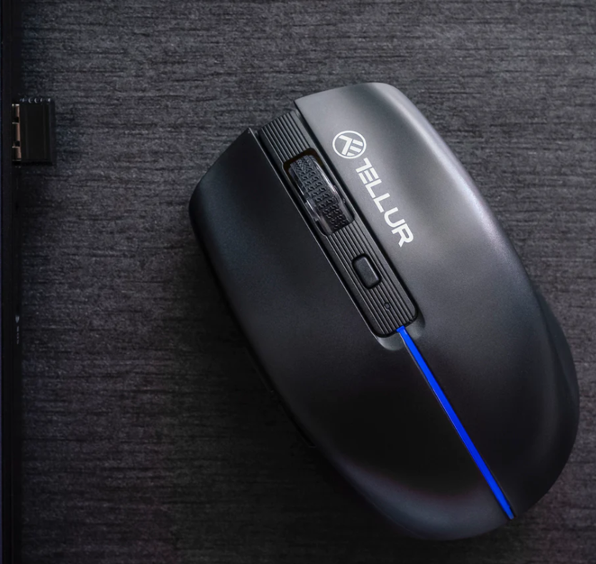 Mouse wireless Tellur Silent Click, negr (Mouse Gaming Wireless Tellur Tellur Silent Click)