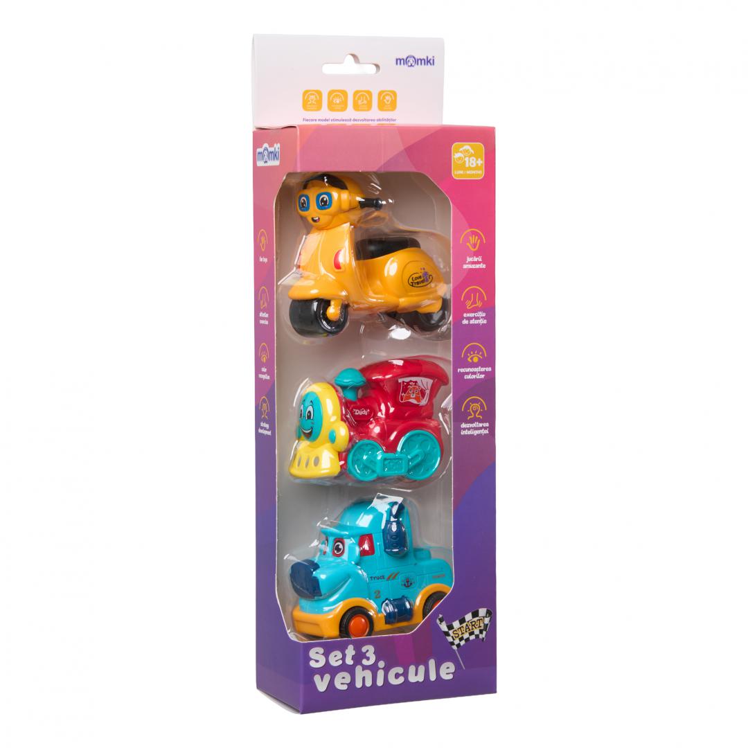 MomKi SET 3 VEHICULE.MASINUTA ALBASTRA