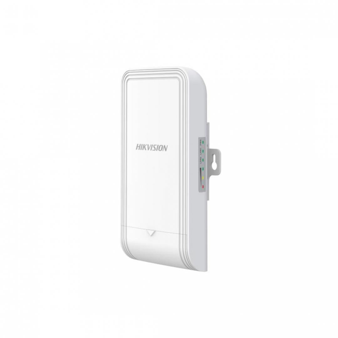 Adaptor Bridge pentru lifturi Hikvision DS-3WF0EC-2NT, distanta transmisie wireless: 500m, Standard IEEE 802.11b/g/n, antena interna 7dBi, tensiune alimentara: 12-24 VDC Passive PoE, temperatura de functionare: -30°C - 70°C, dimensiuni: 90.8 mm × 57.87 mm