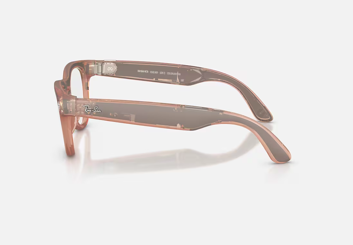 RayBan Meta Matte Peach/Grey Trs Gen2 (Ray-Ban Meta Headliner Gen 2 AI Glasses Matte Peach/Grey Transitions RW4013...)