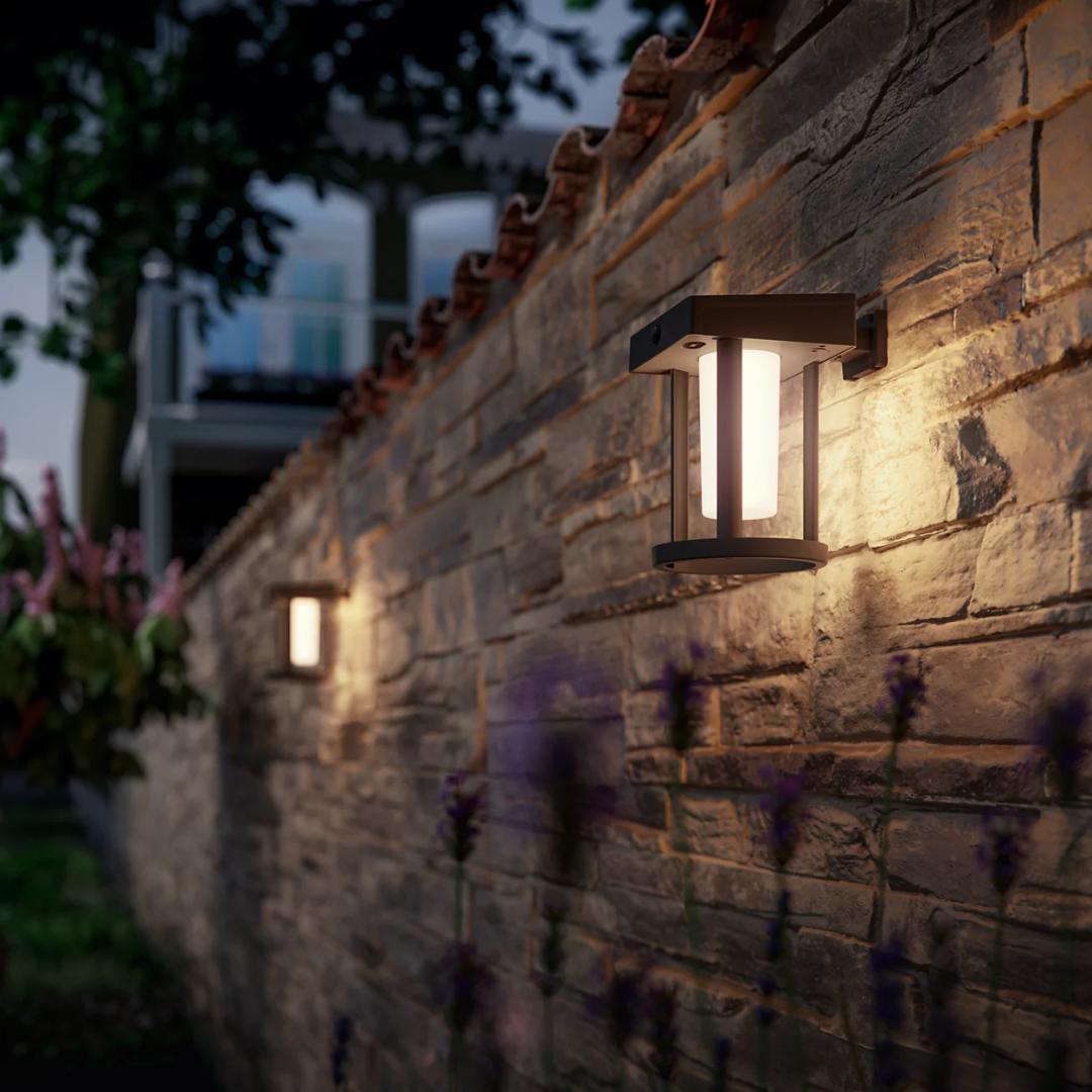 Camill Ue Sr Wa Rd 1.4W 30K Bl Fr IR 06 (Aplica LED solara pentru exterior cu senzor de miscare Philips Camillround...)