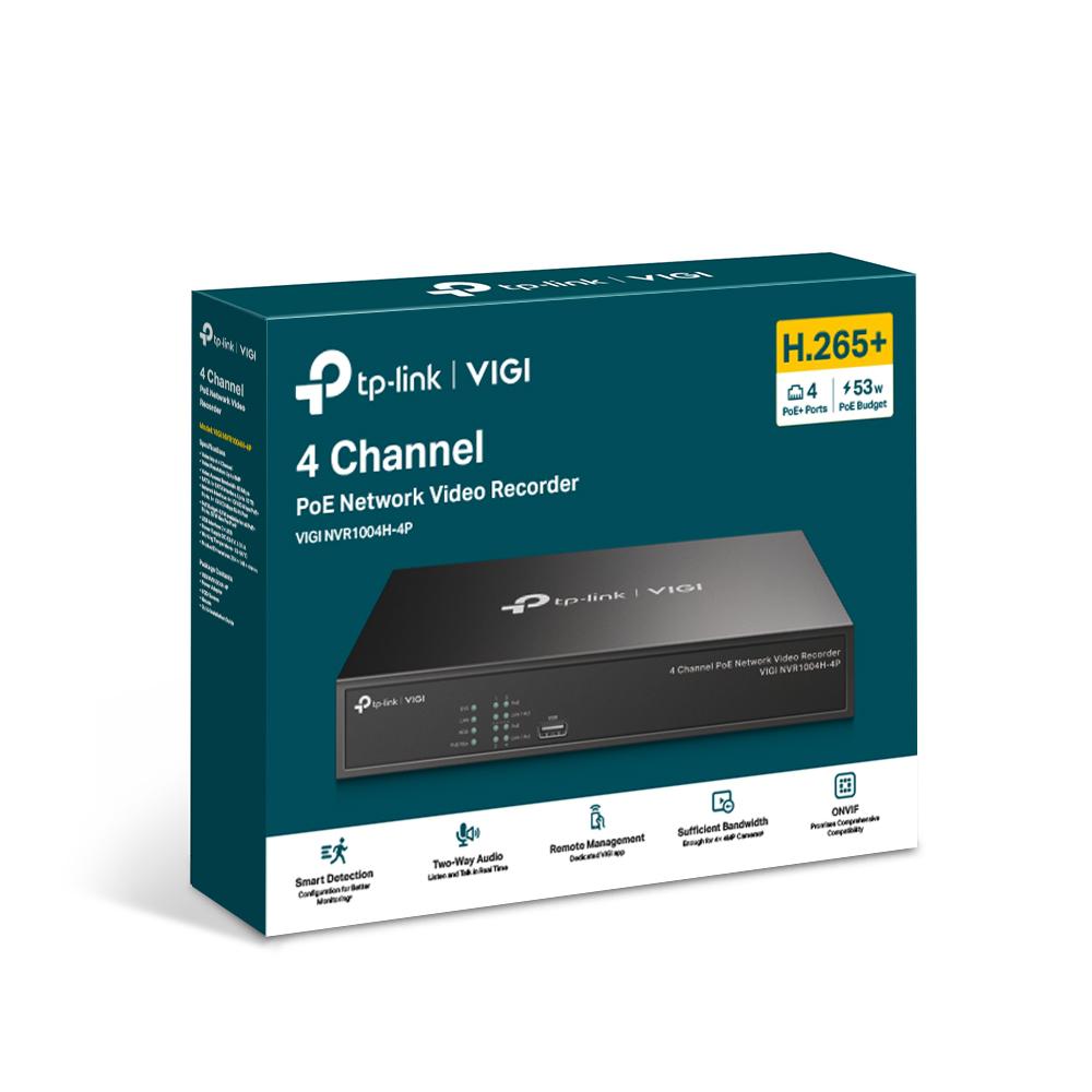 TP-Link TPL VIGI 4 CH POE+ NW VIDEO RECORDER