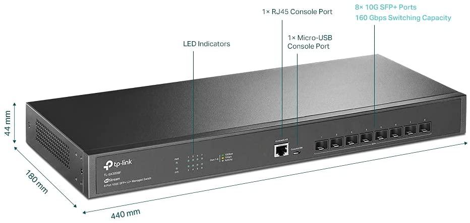 TP-Link TPL SW 8P 10G SFP L2 MANAGED