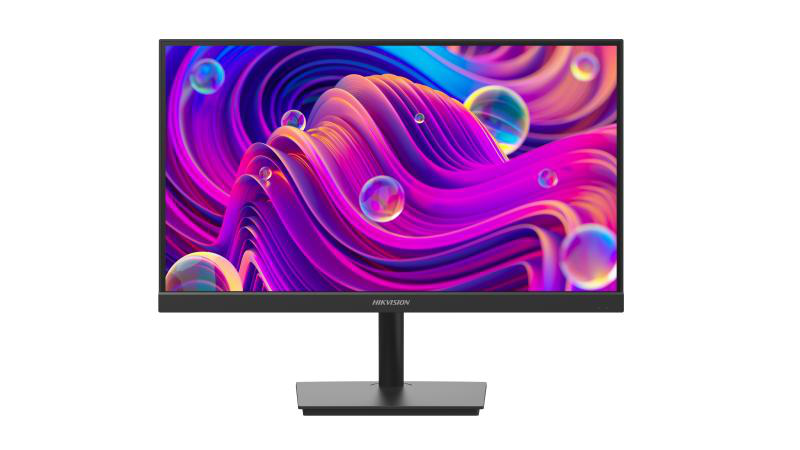 Monitor Hikvision 21.5 inch FHD IPS 100Hz, 178° ultra-wide view screen, 8 bit LVDS FHD (1920 × 1080) display, backlight: E-LED, luminozitate: 250 cd/m², interfata: HDMI SI VGA, alimentare: DC 12V, 2.0A, dimensiuni: cu baza: 493.26 (W) mm × 393.45 (H) mm ×