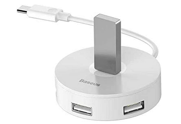 Hub extern Baseus Airjoy10 CM, alb (Hub USB Baseus Airjoy USB-C)