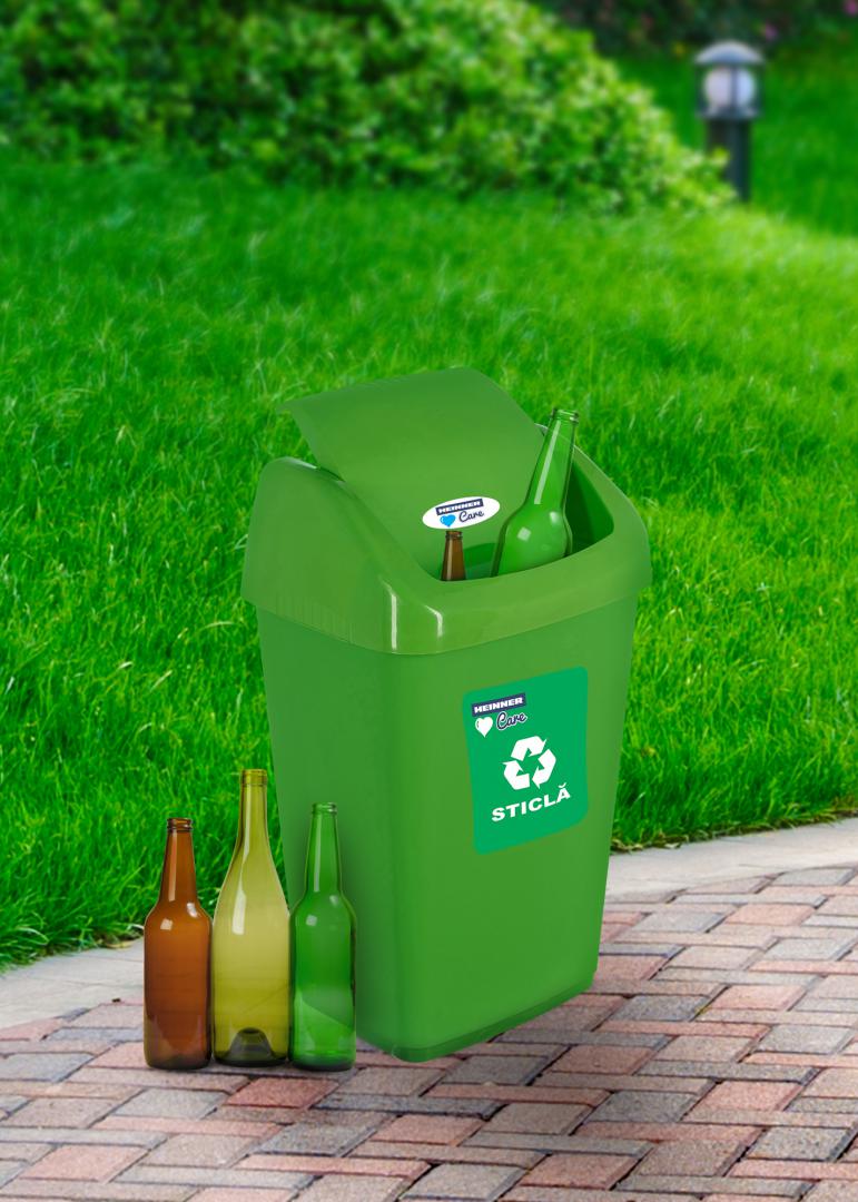 Cos Gunoi Pt Reciclare Eco 35 L, Verde (cos Gunoi Capac Batant)