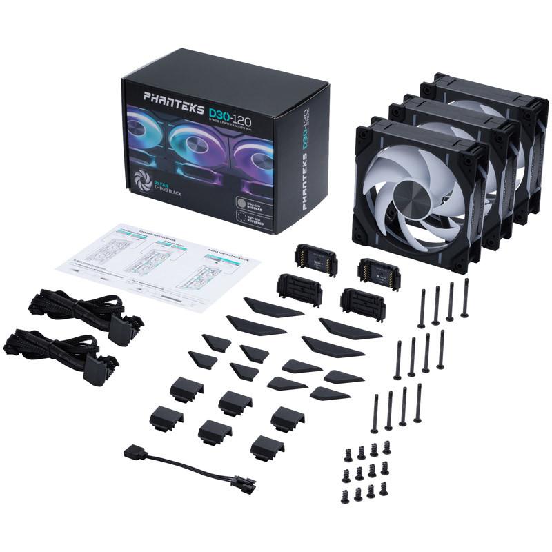 Phanteks D30 Pwm Rg Afw D-RGB 3x 120MM N (Ventilator Carcasa Phanteks D30-120 D-RGB Fan)
