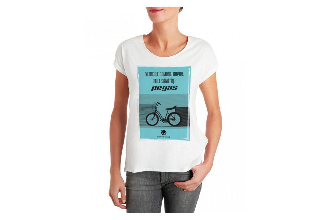 Tricou Pegas Femei Vehicule L Verde (Tricou Pegas femei)