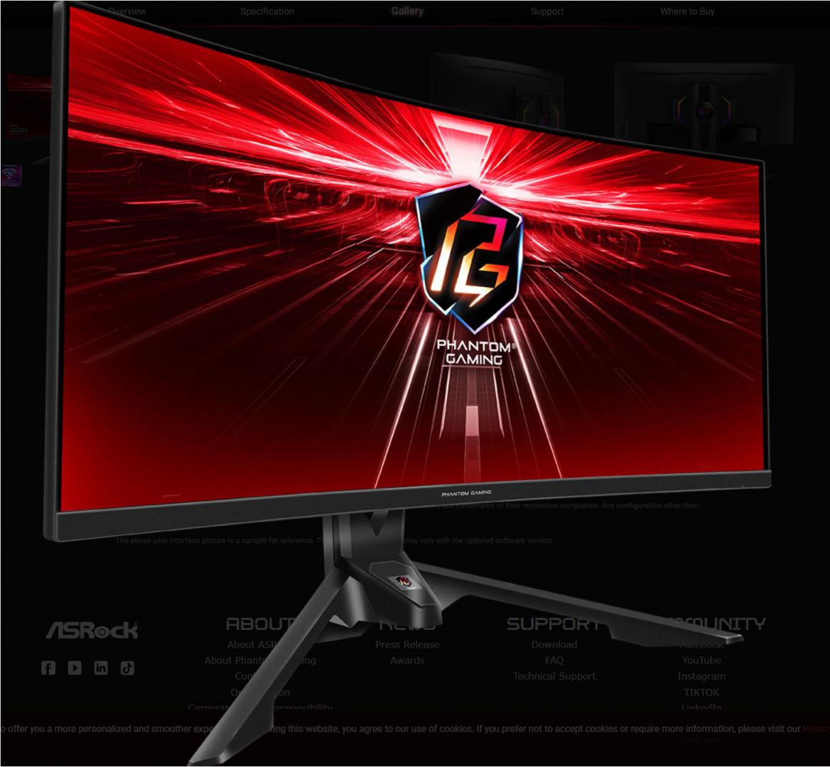 Asrock PG34WQ15R3A 34" Gaming Monitor (Monitor Commercial Asrock PG34WQ15R3A)