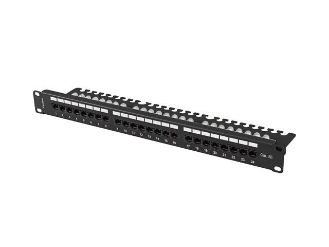 Lanberg Patch panel 24 porturi 1U Cat.5e UTP ng