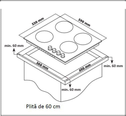 Resigilat - Plita Built in Heinner HBH-S584WI-IX (plita Incorporabila Heinner HBH-S584WI-IX)