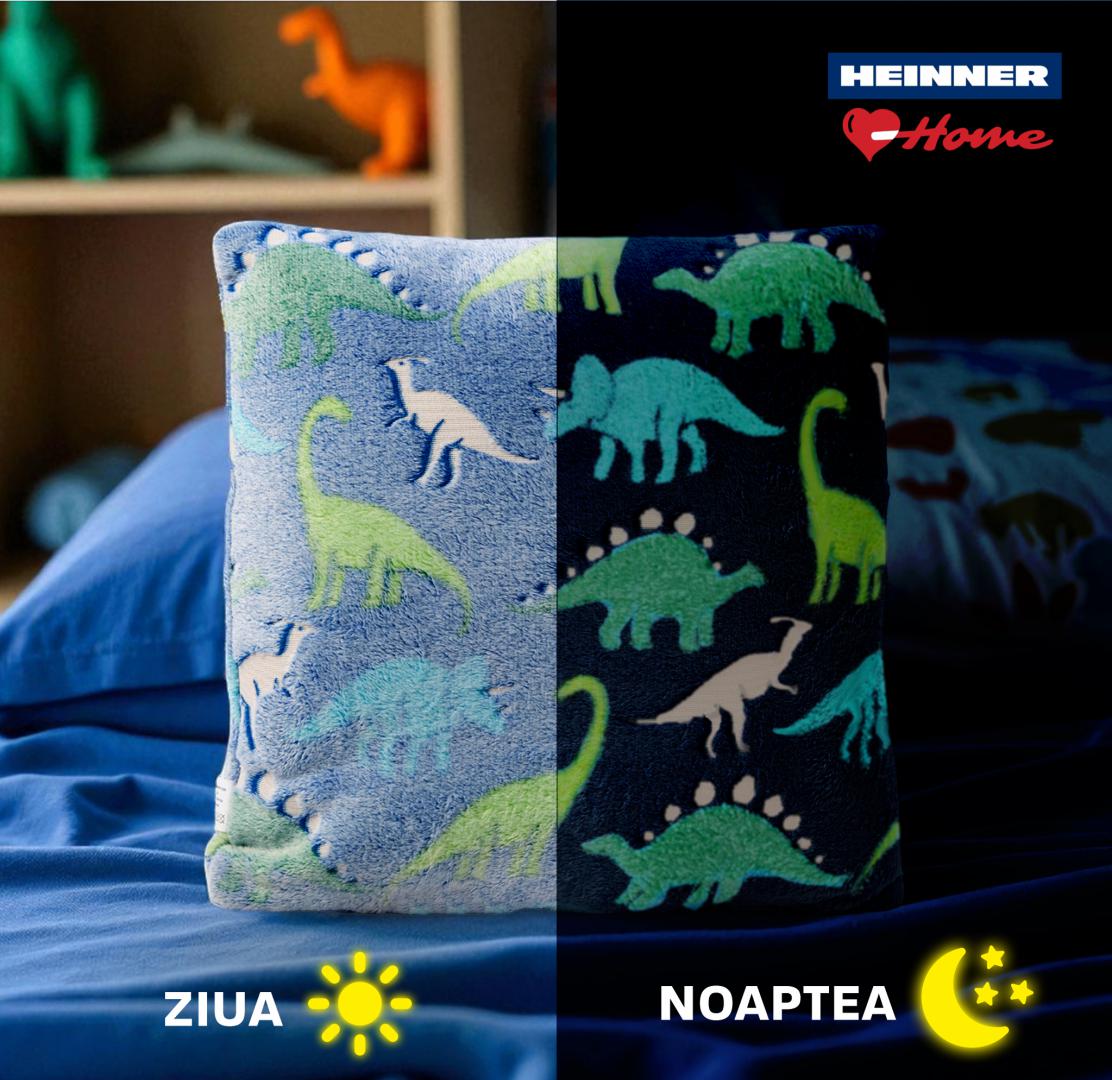 Perna cu model fosforescent, Dino,45x45