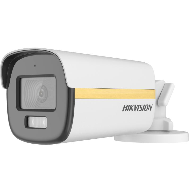 Camera de supraveghere Bullet 2MP ColorVu Dual-light Fixed Hikvision DS-2CE12DF3T-LFS(2.8MM), lentila fixa 2.8mm, iluminare min: 0.0005 Lux @ (F1.0, AGC ON), 0 Lux cu lumina alba, IR 20m, lumina alba 20m, iesire TVI/AHD/CVI/CVBS, microfon incorporat, alim