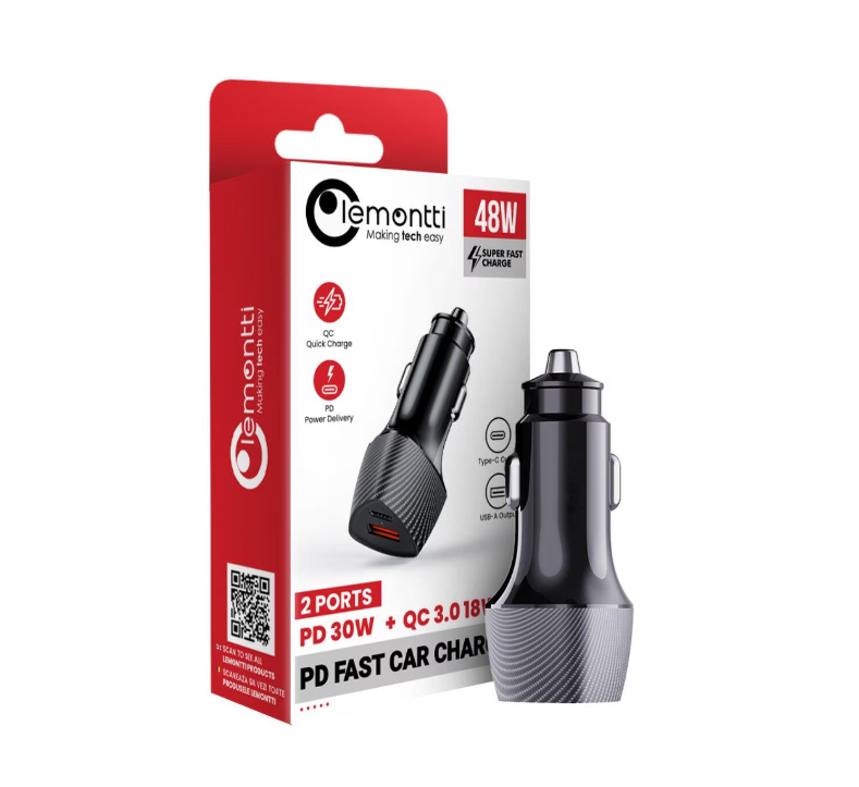 Incarcator auto Lemontti 48W, negru