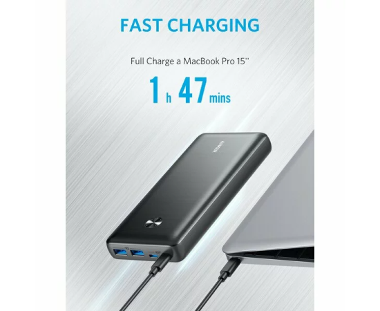 Baterie ext. Anker 25600mAh, negru (Baterie externa Anker 25600mAh)