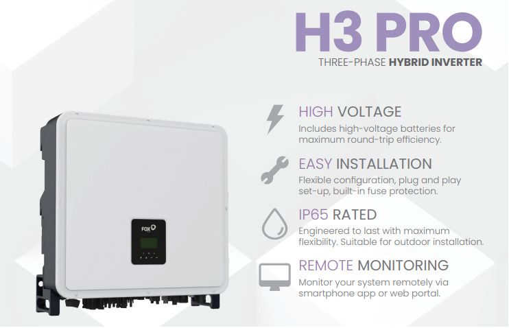 3P Hb Inv Foxess H3 Pro 20.0 (FoxESS Hybrid Inverter 3-Phase H3 Pro 20.0)