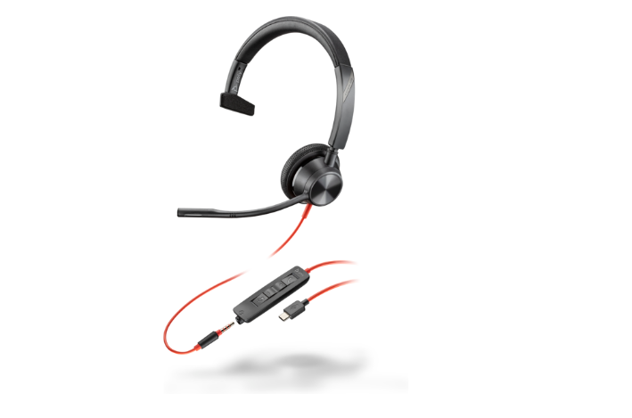Poly Bw 3315 USB-C Hs +3.5mmP +USB-C/A (Casti Mono-casca HP Blackwire 3315)