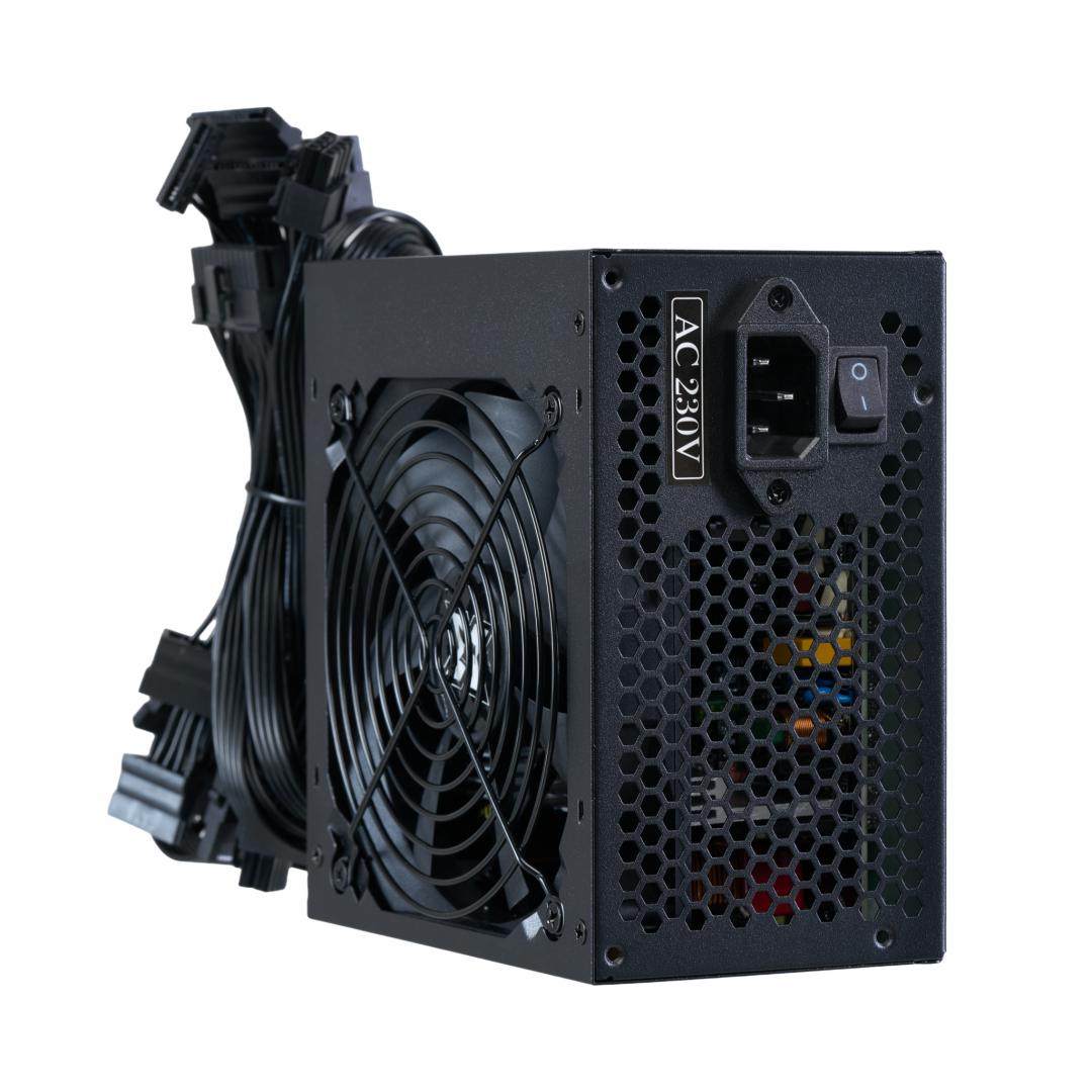 Sursa Serioux Energy 550W, 80+ Bronze, Ventilator 12cm, ATX, material metal, cabluri: 20+4-pin, 1x4+4-pin, 2x6+2-pin, negru