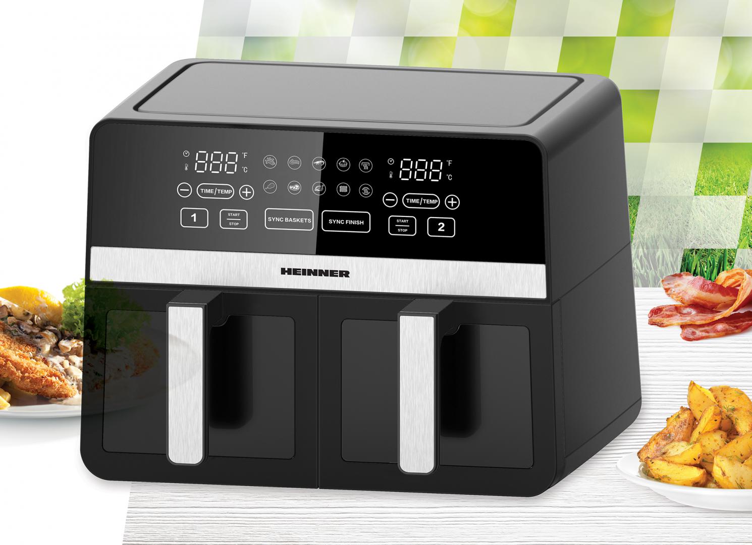 Friteuza Aer Cald Heinner HAF-K10DB24BK (friteuza Dubla cu Aer Cald Heinner Simcook HAF-K10DB24BK)