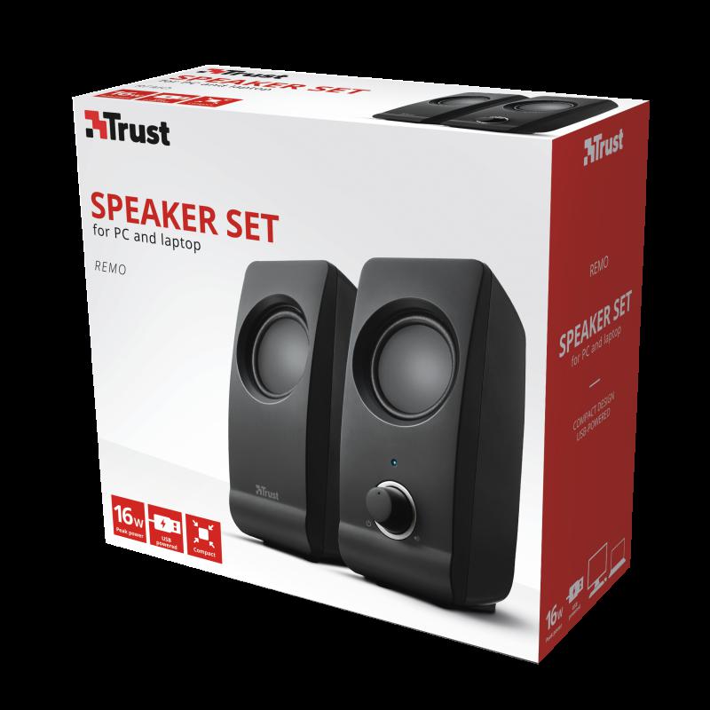 Boxe Trust Remo 2.0, 16W, negru
