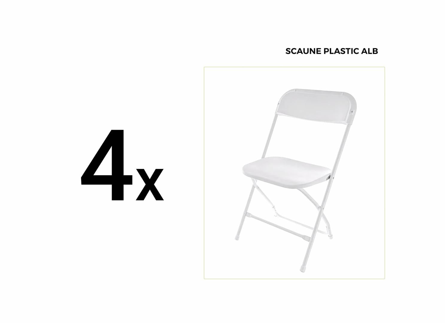 Hr Set Masa cu 4 Scaune Plastic Pliabile (heinner Set Masa cu 4 Scaune Plastic Pliabile)