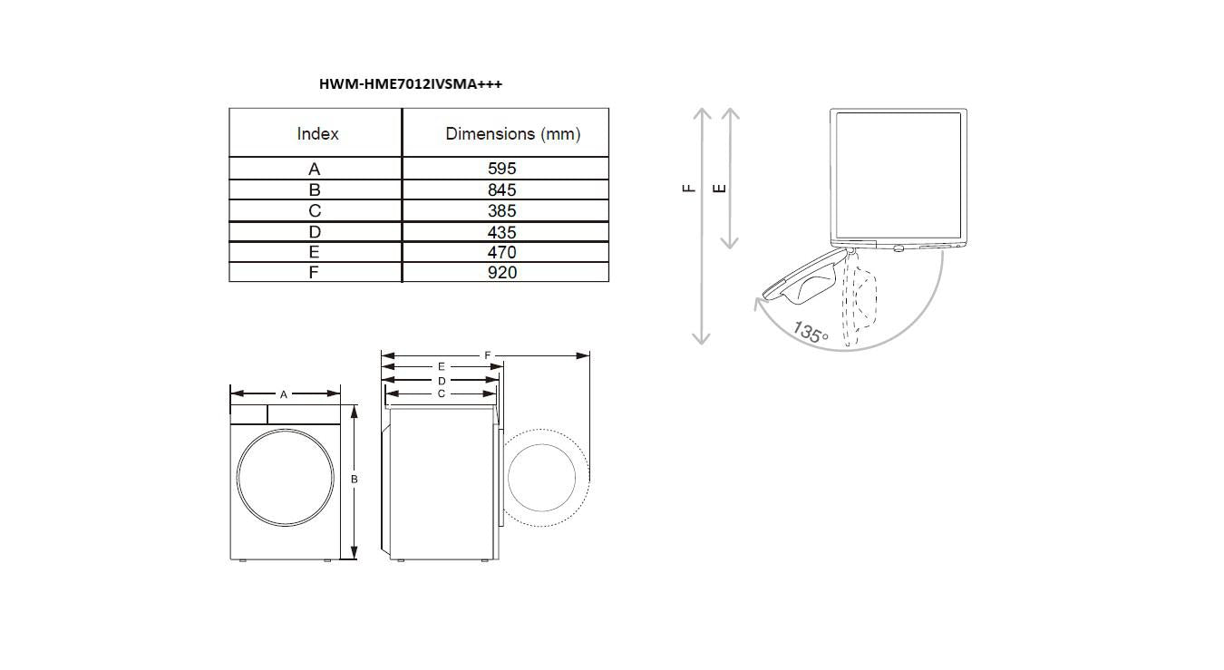 Masina de Spalat Slim HWM-HME7012IVSMA++ (Masina de spalat rufe Heinner HWM-HME7012IVSMA+++)