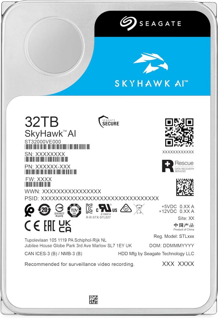 Sg HDD 3.5 32TB SkyHawk AI (HDD Surveillance Seagate SkyHawk AI)