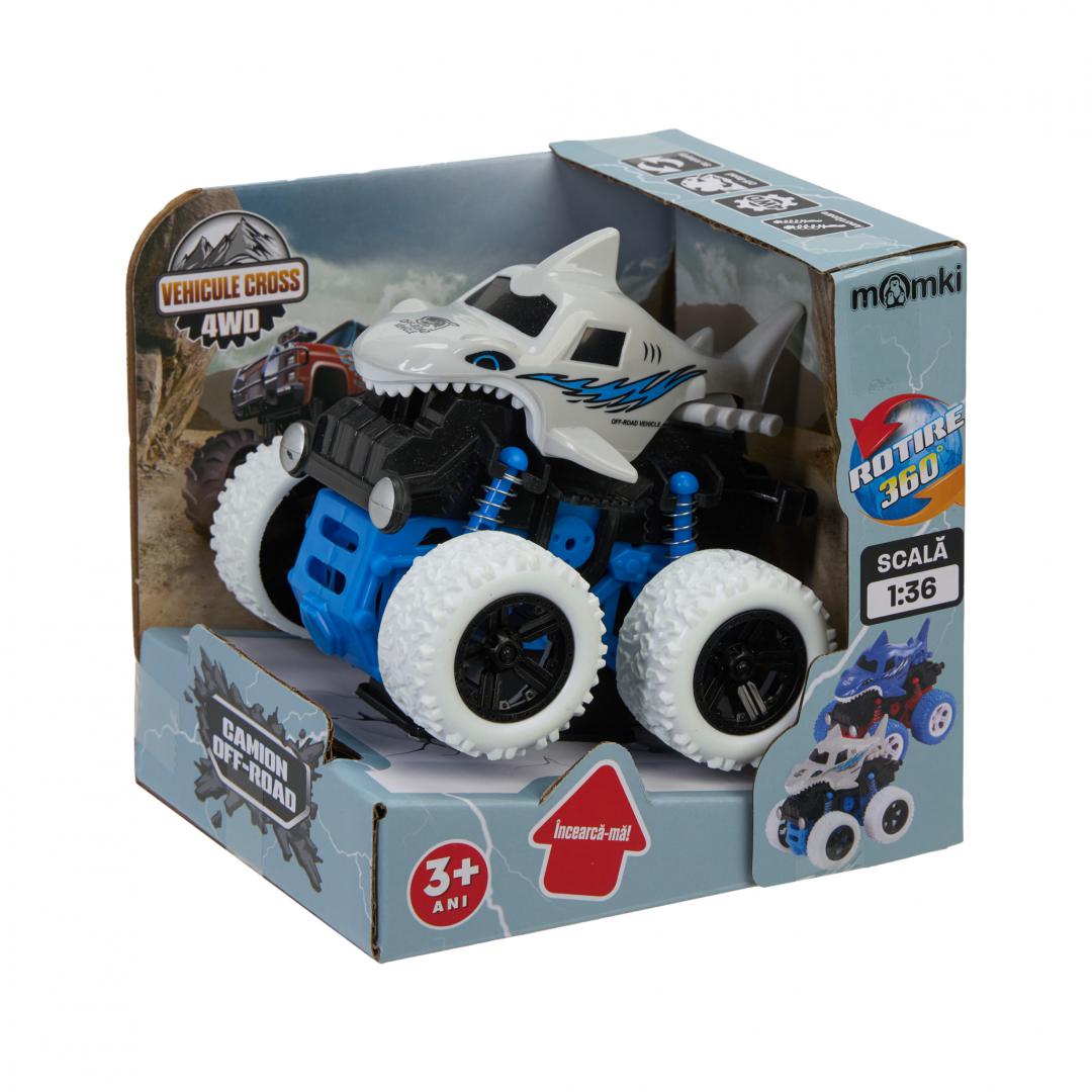 MASINA OFF-ROAD 4X4, 360 DE GRADE, 10.8CM, ALBA, MOMKI
