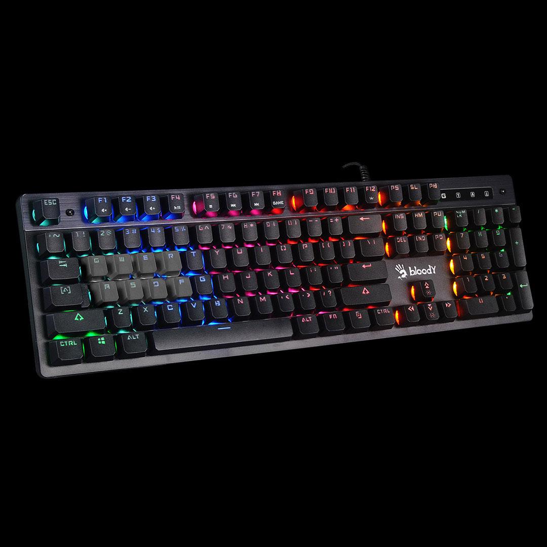 Tastatura A4tech B500N Bloody gaming, cu fir 106 taste gri