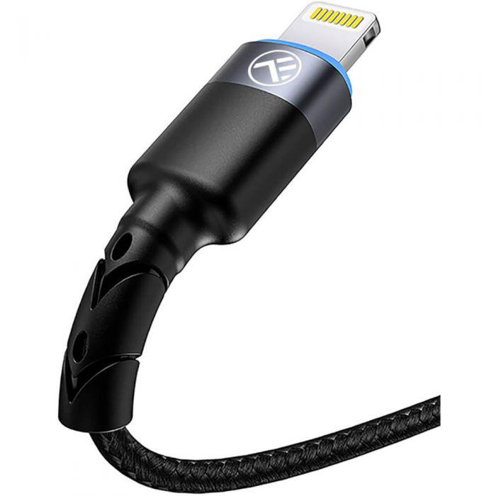 Cablu Tellur USB-A la Lightning 1m negru (Cablu USB to Lightning cu LED)