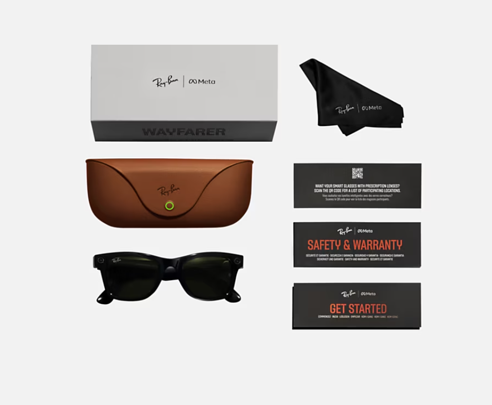 RayBan Meta Wayfarer Shiny Black/green