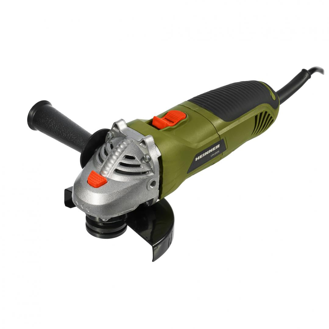 RESIGILAT | "Specificații tehnice Putere: 500W Voltaj: 230V Frecvență: 50Hz Turație în gol: rpm Diametru disc: 115mm Puterea garantată a sunetului LwA: 95dB(A)" HEINNER