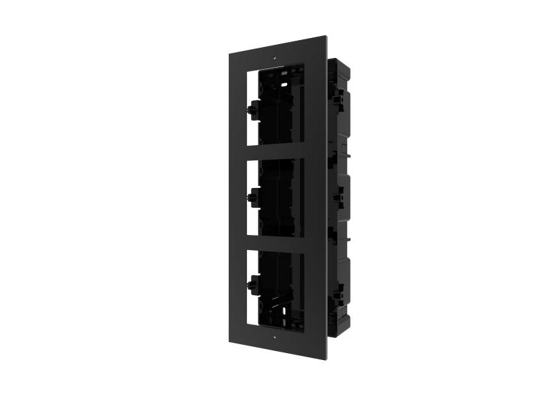 Panou Frontal Incastrat pentru 3 Module (Panou frontal pentru 3 module videointerfon modular Hikvision DS-KD- ACF3;...)