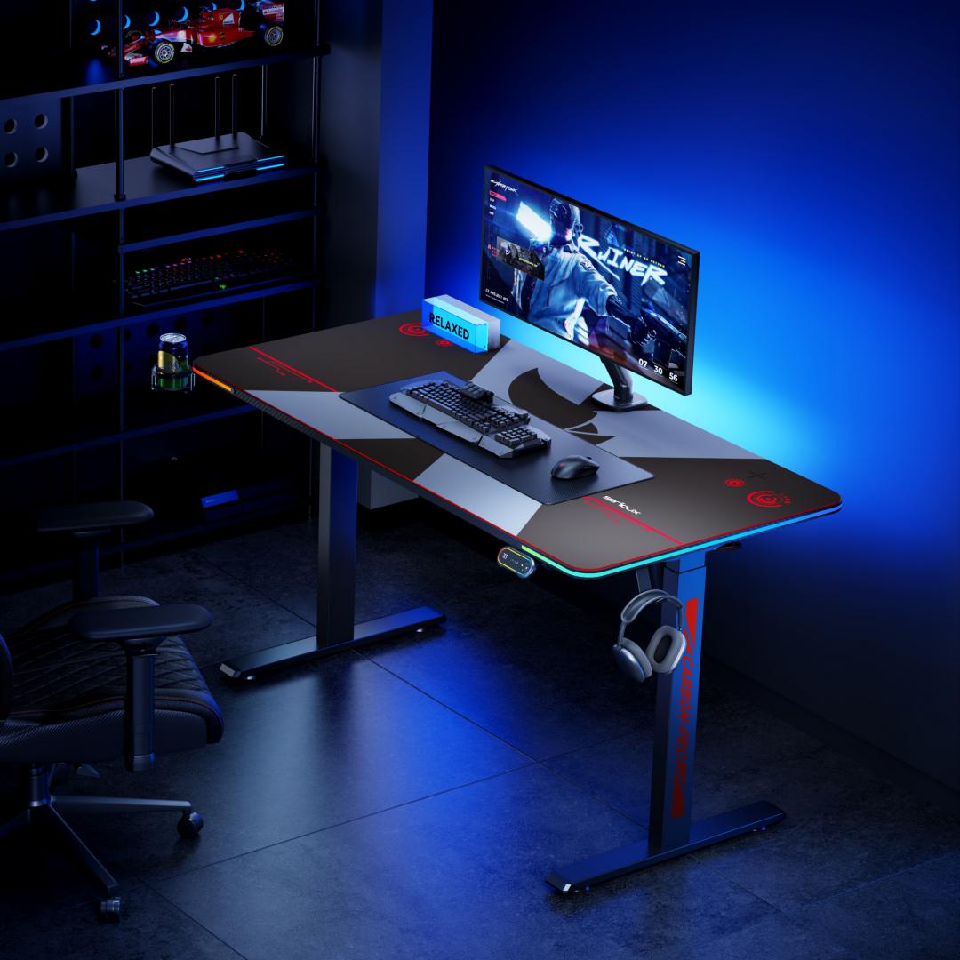 Birou Gaming Electric Serioux CARBON-PRO (Birou electric Serioux Carbon Pro RGB)