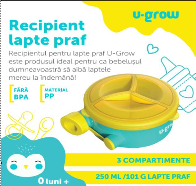 Recipient lapte praf cu 3 compart,U-Grow