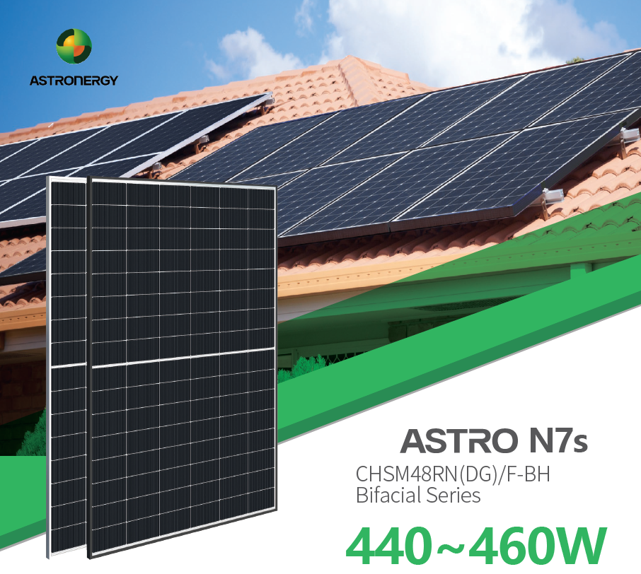 Astro N7S CHSM48RN(DG)/F-BH BIFACIAL455W (Panou Fotovoltaic Monocristalin Astronergy Astro N7s CHSM48RN(DG)/F-BH Bifacial)