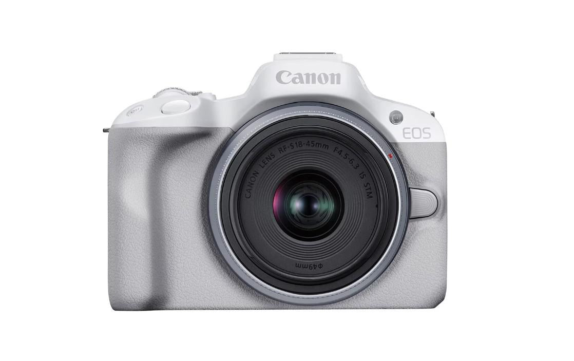 Photo Camera Canon Eos R50 + 18-45MM Wh (Aparat foto Canon Eos R50 White Kit + Obiectiv RF-S18-45mm F4.5-6.3 Is Stm)